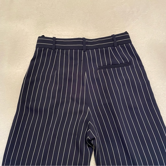 Aritzia Babaton Modesto Blue White Pinstripe 2 pants tailored wide leg pants - Picture 7 of 10